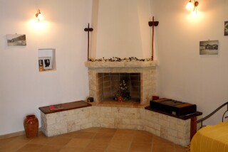 accommodation aurora villa fireplace